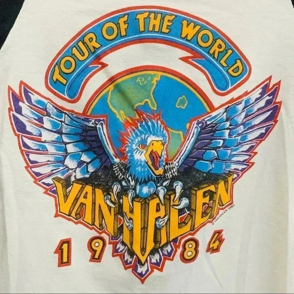 Vintage Authentic Tour Of The World Van Halen 1984 Shirt - Picture 3 of 4